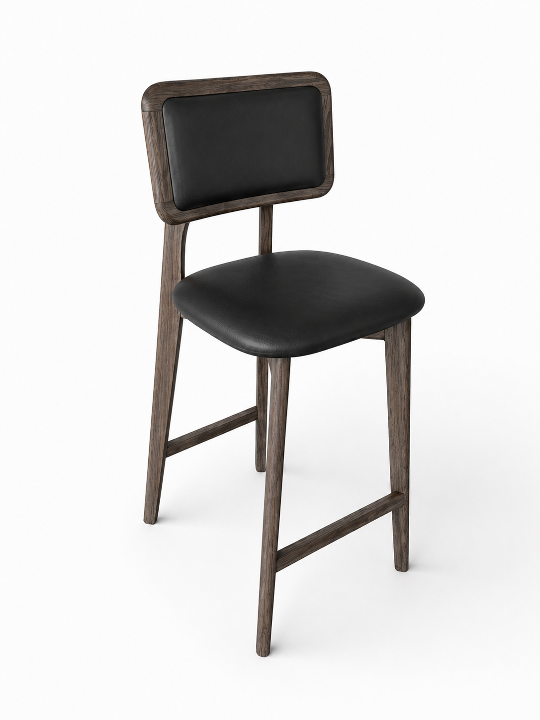 Black Leather Bar Stool