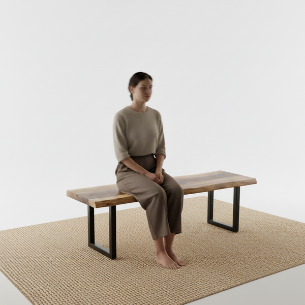 Live Edge Walnut Dining Bench