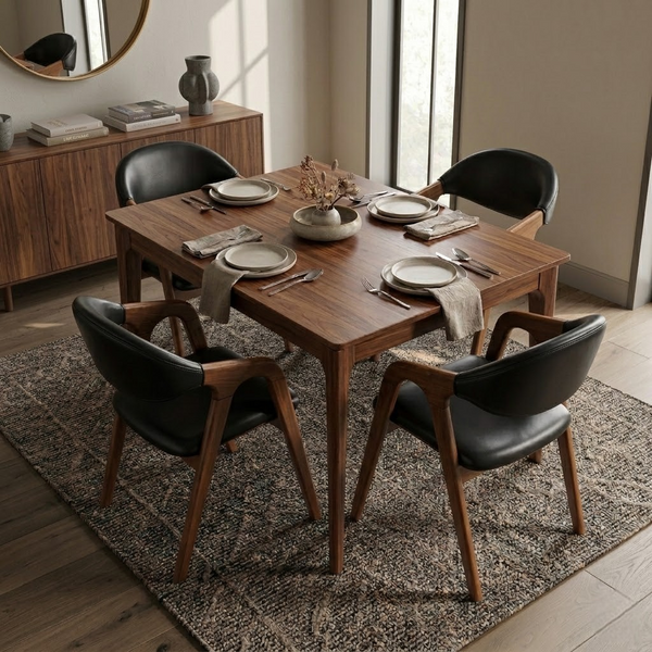 Set of 4 Solenne Wooden Dining Chair