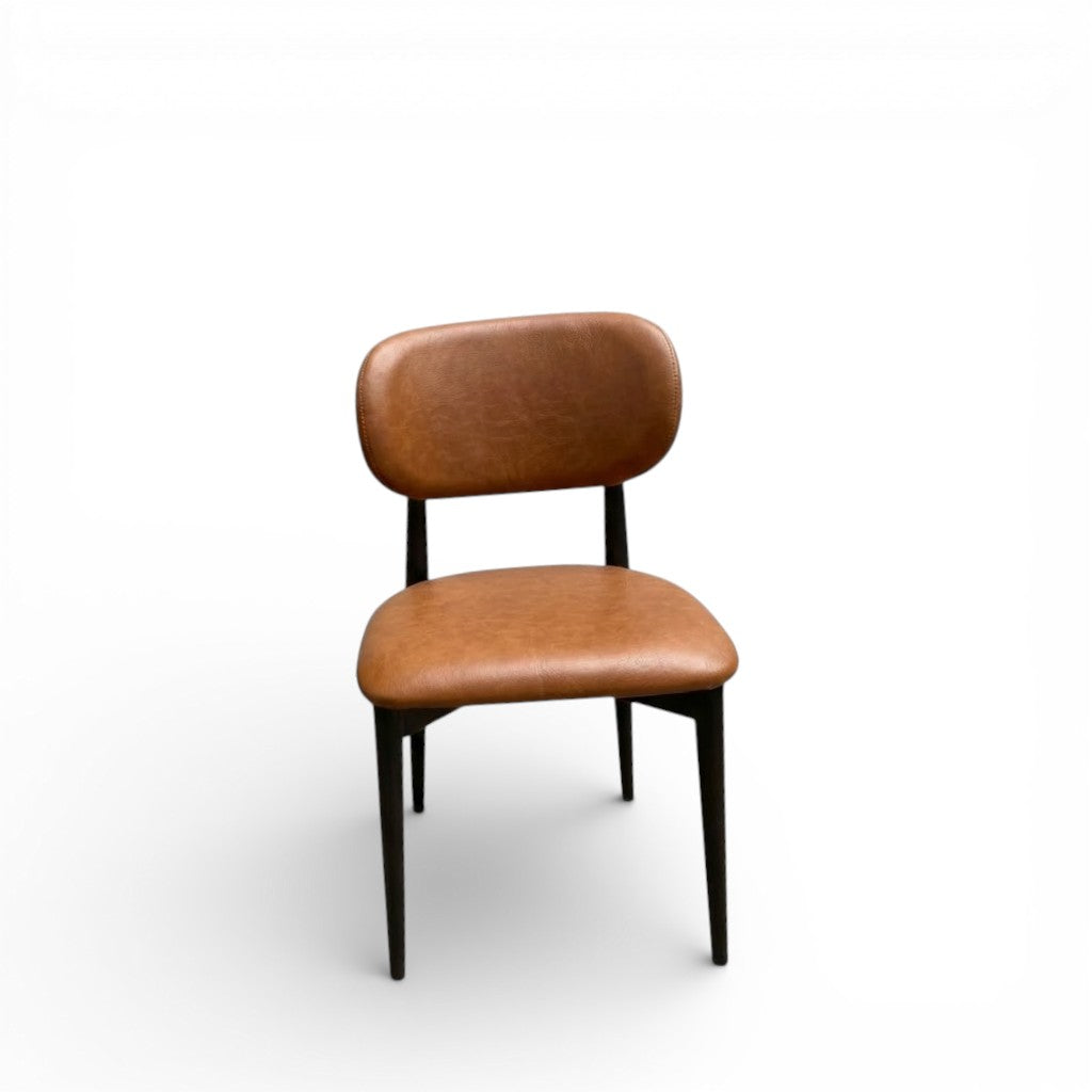 Harmony Wooden Dining Chair with Leather Upholstery