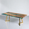 Elegant Green Resin Epoxy Table