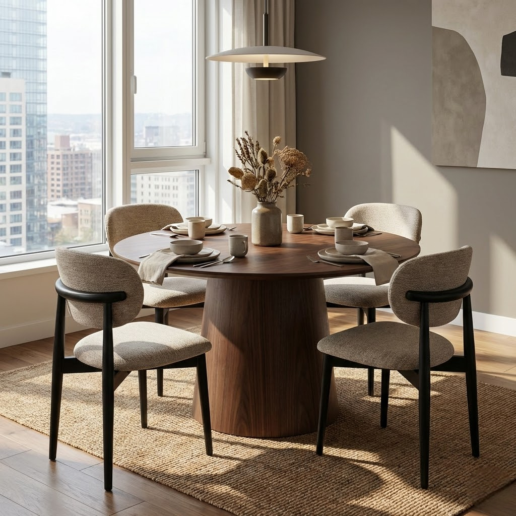 Set of 4 Black Harmony Wooden Dining Chair