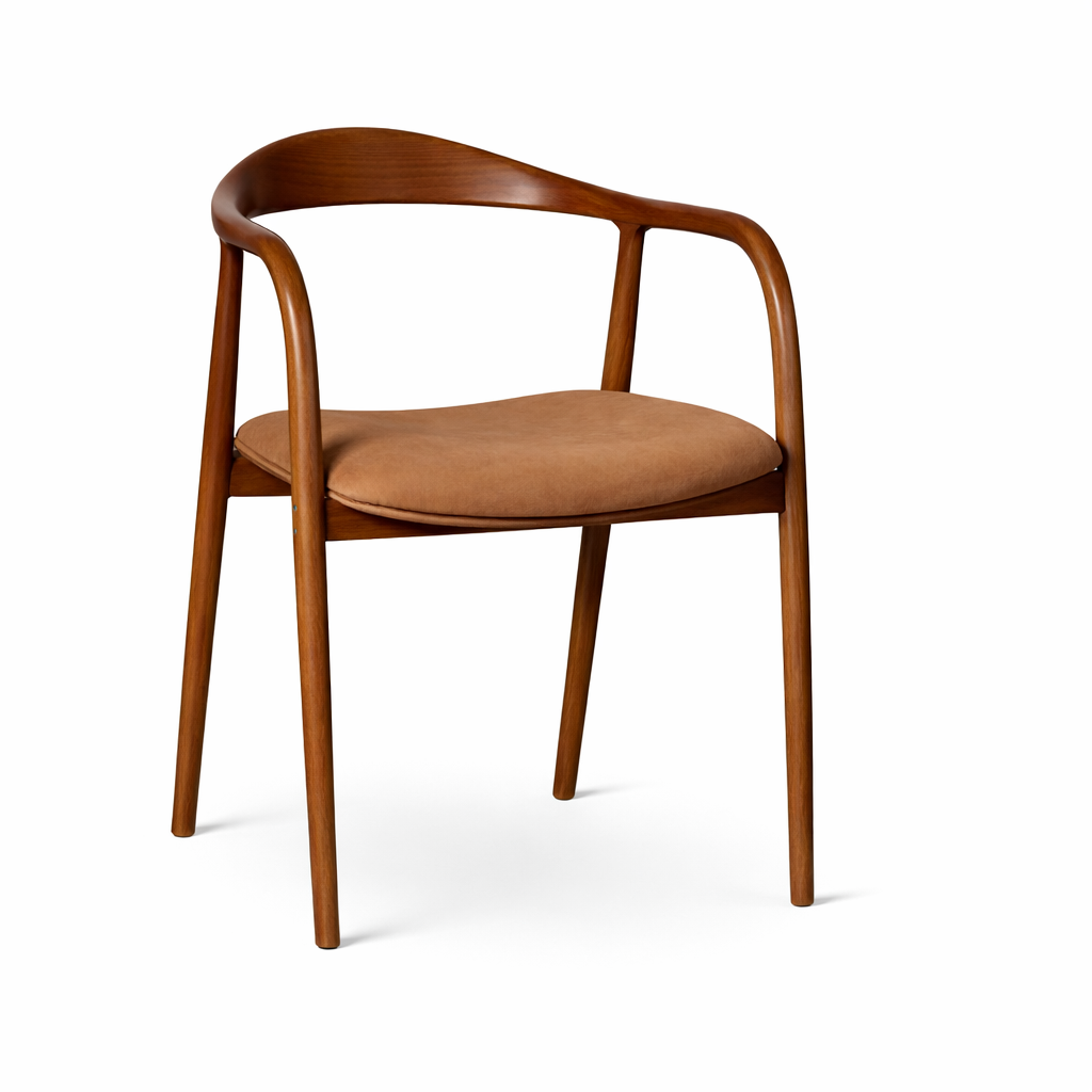 Mid Century Modern Wooden Walnut Colour Dining Chair