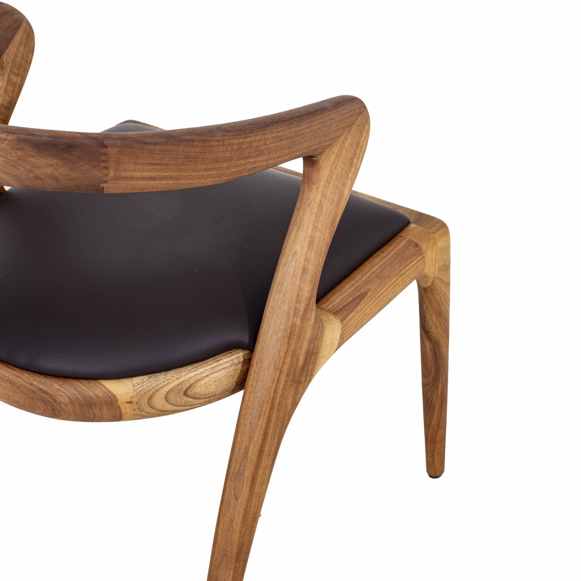 Solid Walnut Sculpted Dining Chair