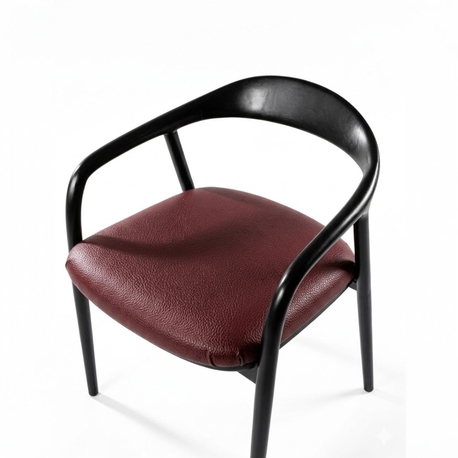 Mid Century Modern Wooden Black Dining Chair