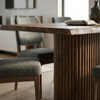 Fluted Column Live Edge Walnut Table