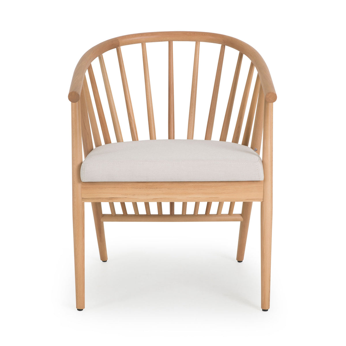 Modern Spindle Back Natural Wood Chair