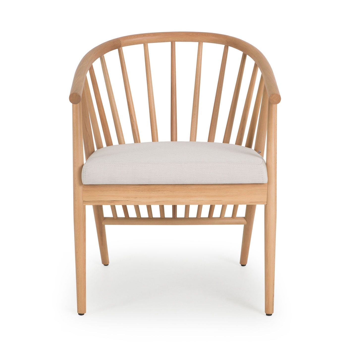 Modern Spindle Back Natural Wood Chair