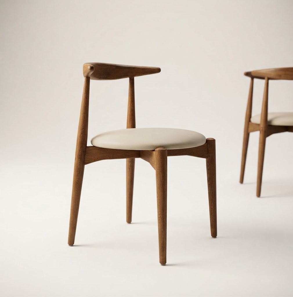 Soren Modern Wooden Walnut Colour Dining Chair