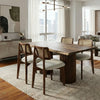 Fluted Column Walnut Table
