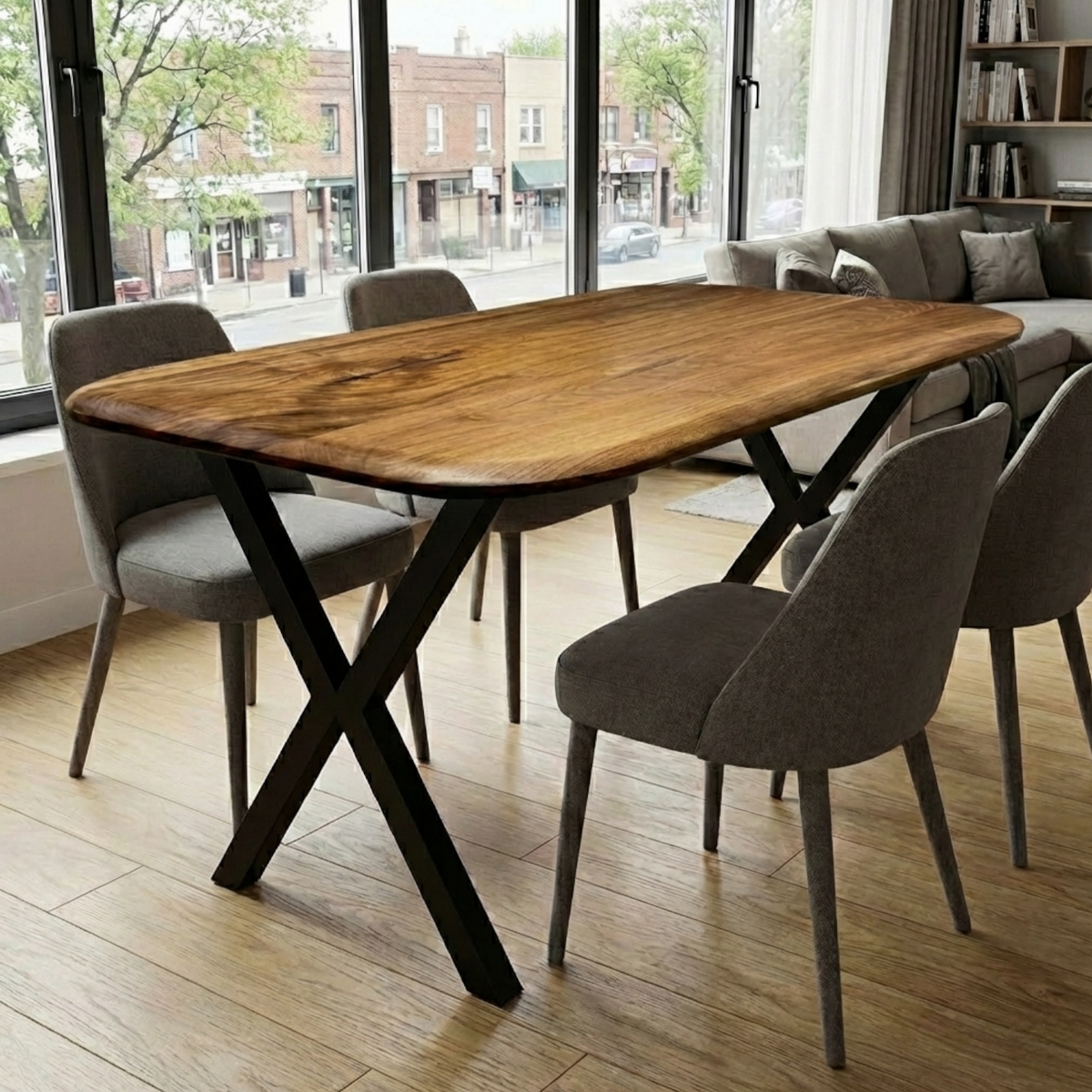 Elegant Solid Walnut Dining Table – 4–12 Seater