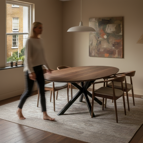 Oval Walnut Dining Table