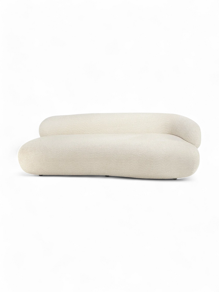 Curved Nordic Plush Sofa - Contemporary Scandinavian Comfort