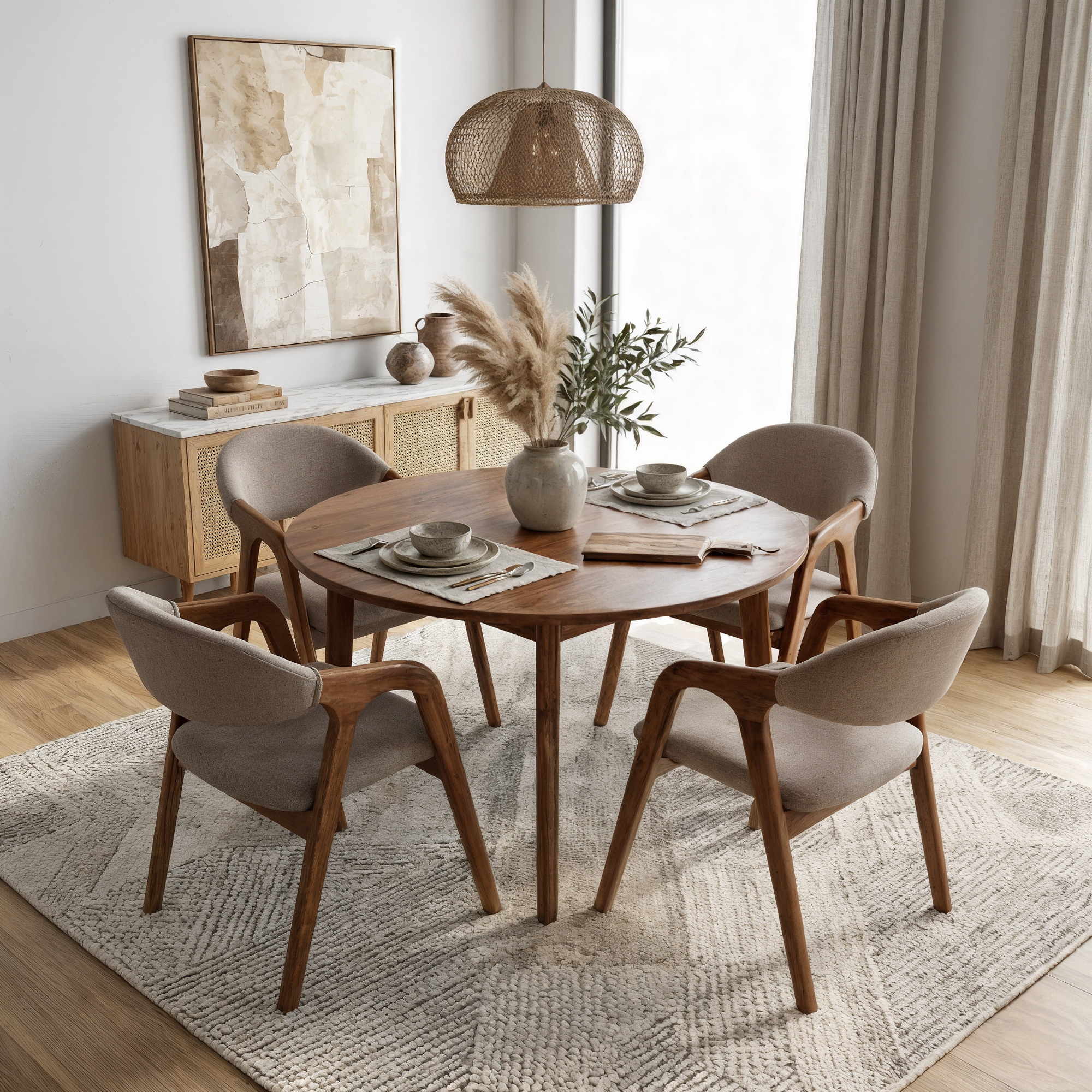 Set of 6 Solenne Wooden Dining Chair