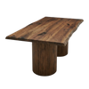 Fluted Column Walnut Table