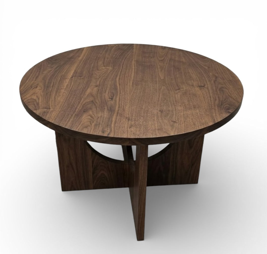 Arc Round Walnut Dining Table