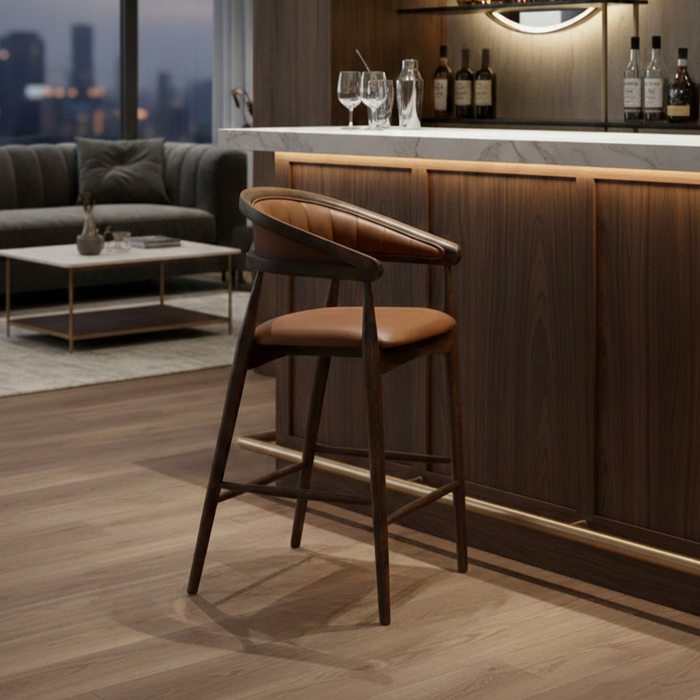 Gazelle Walnut Bar Stool