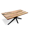 Resin River Epoxy Gold Walnut Live Edge Table