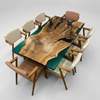 Green Epoxy Dining Table - Green Resin River Table