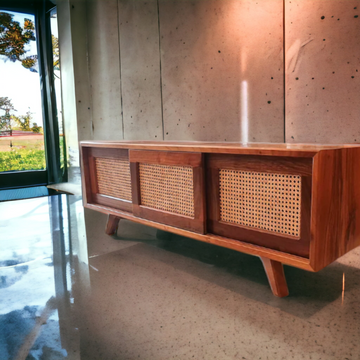 Walnut wood online tv stand