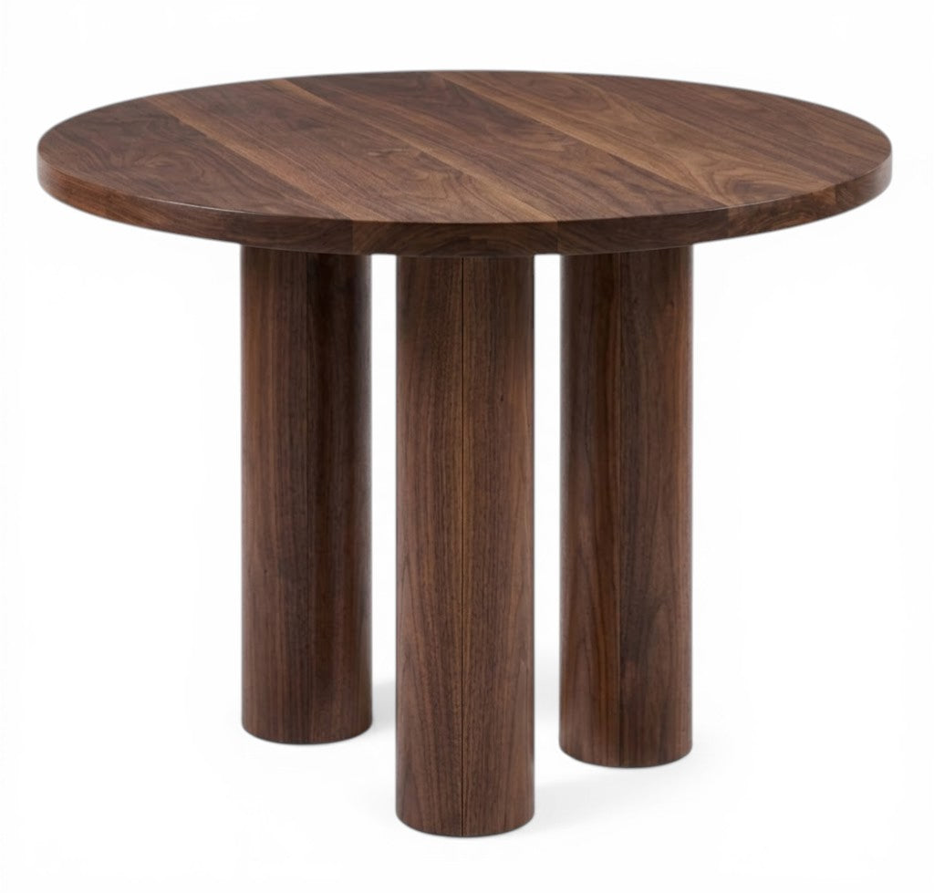 Trio Pillar Solid Walnut Table