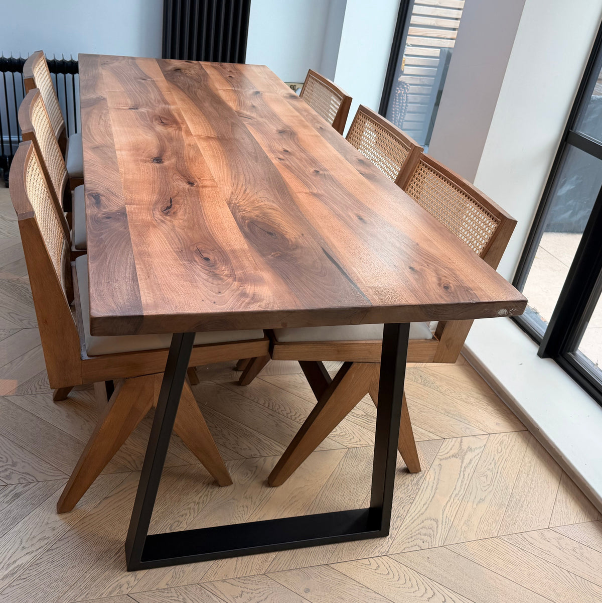 Heritage Solid Walnut Dining Table – Straight Edge Industrial Design