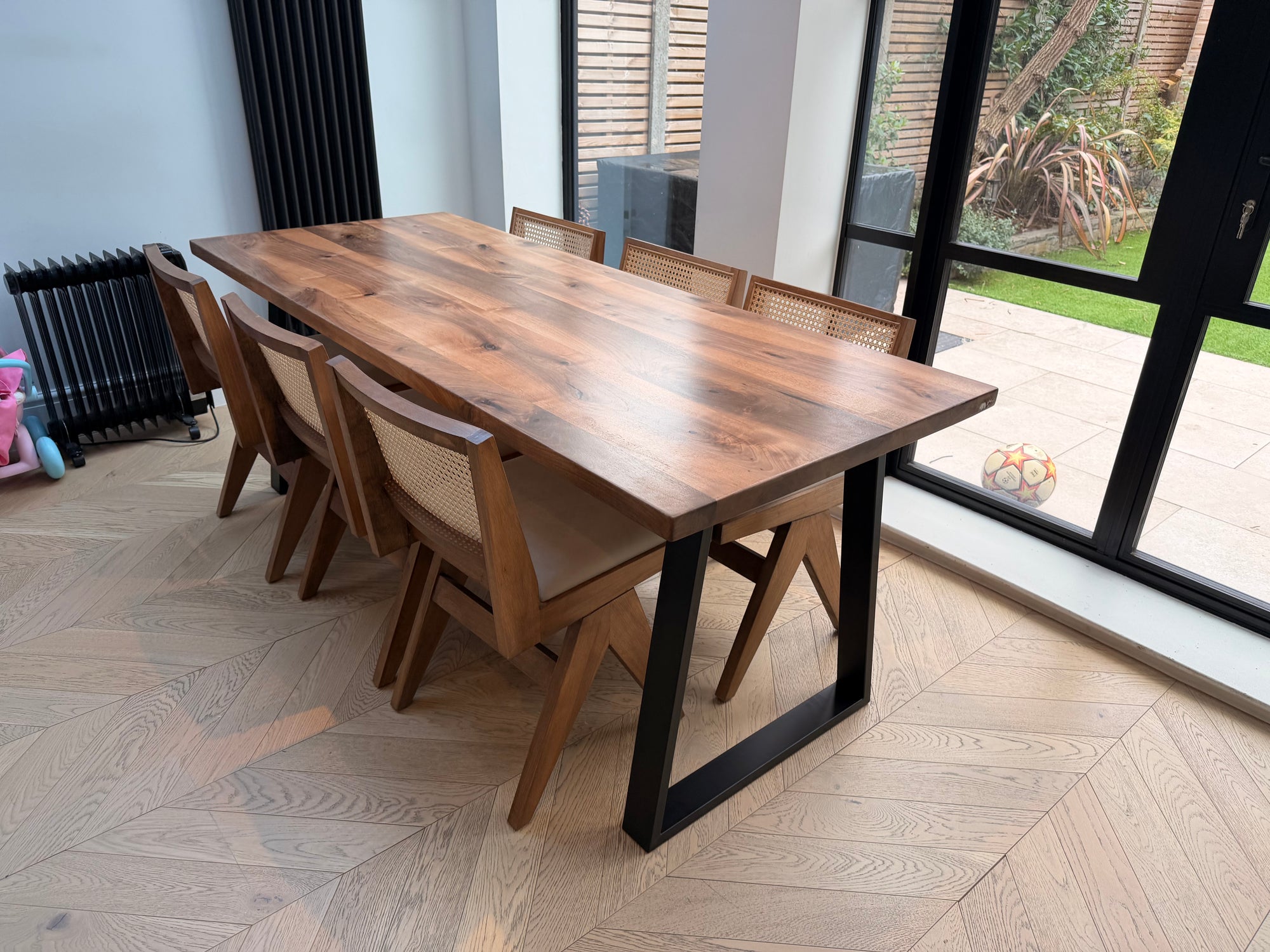 Heritage Solid Walnut Dining Table – Straight Edge Industrial Design