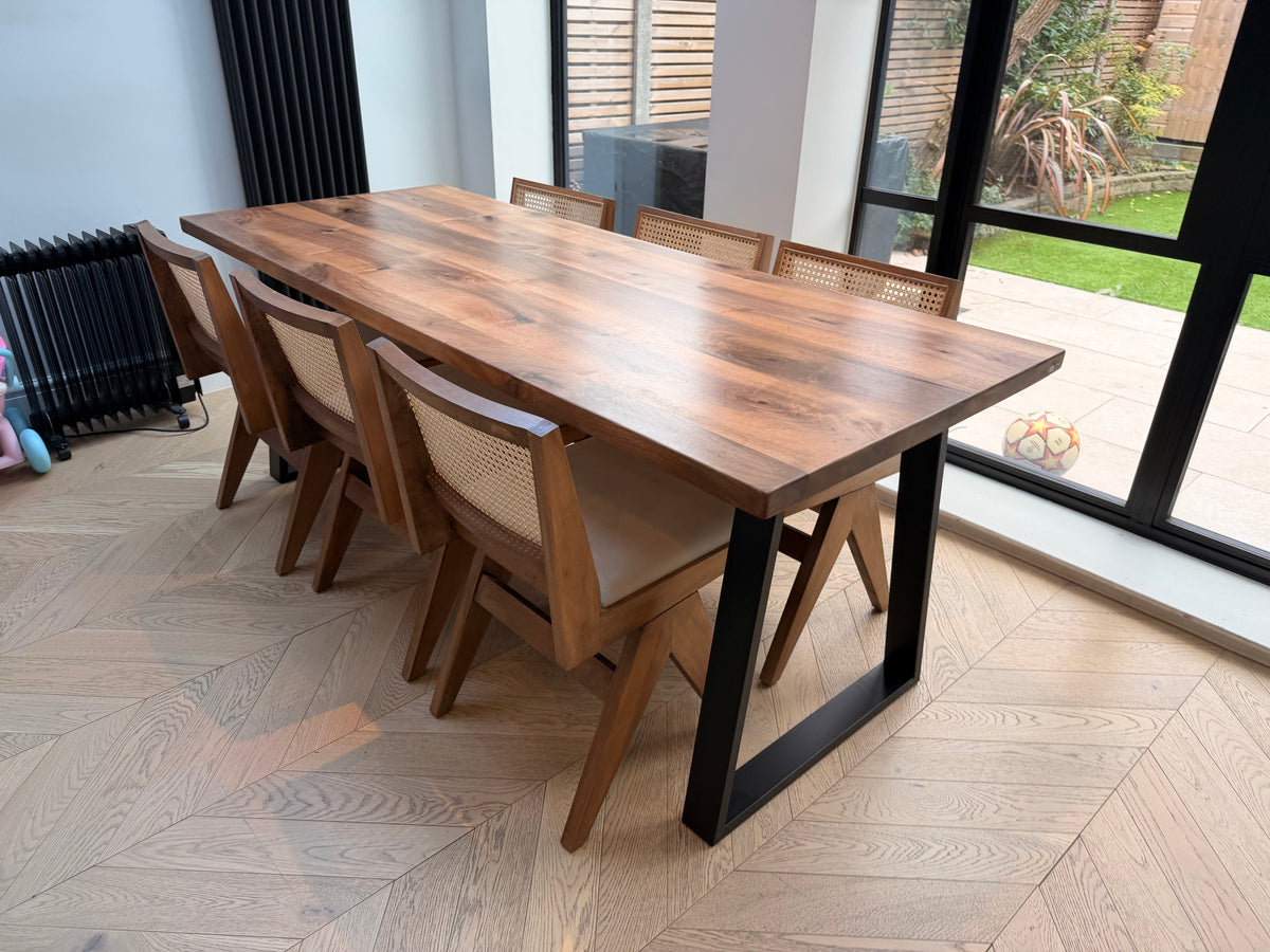 Heritage Solid Walnut Dining Table – Straight Edge Industrial Design