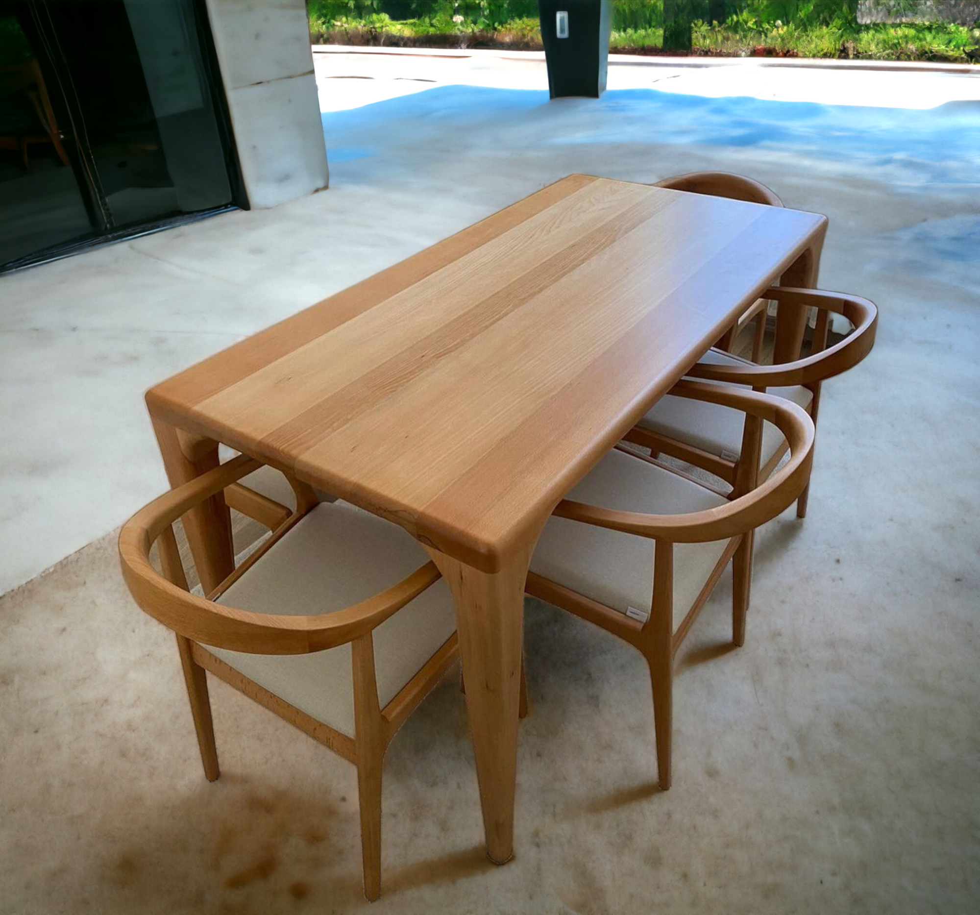 Modern Mid Century Wood Dining Table