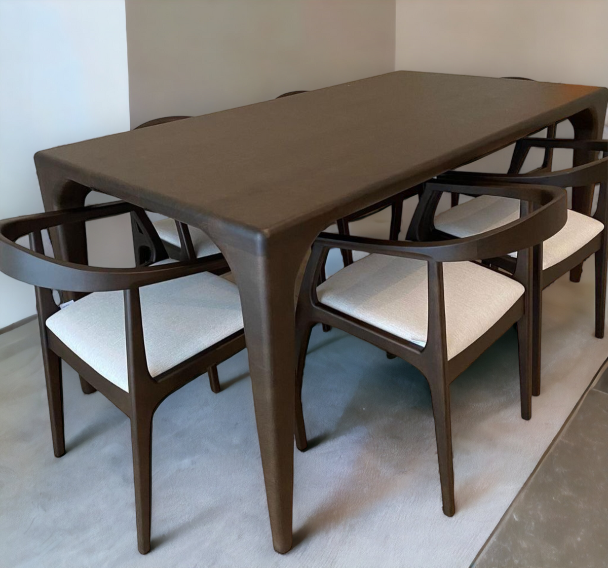 Modern Mid Century Wood Dining Table
