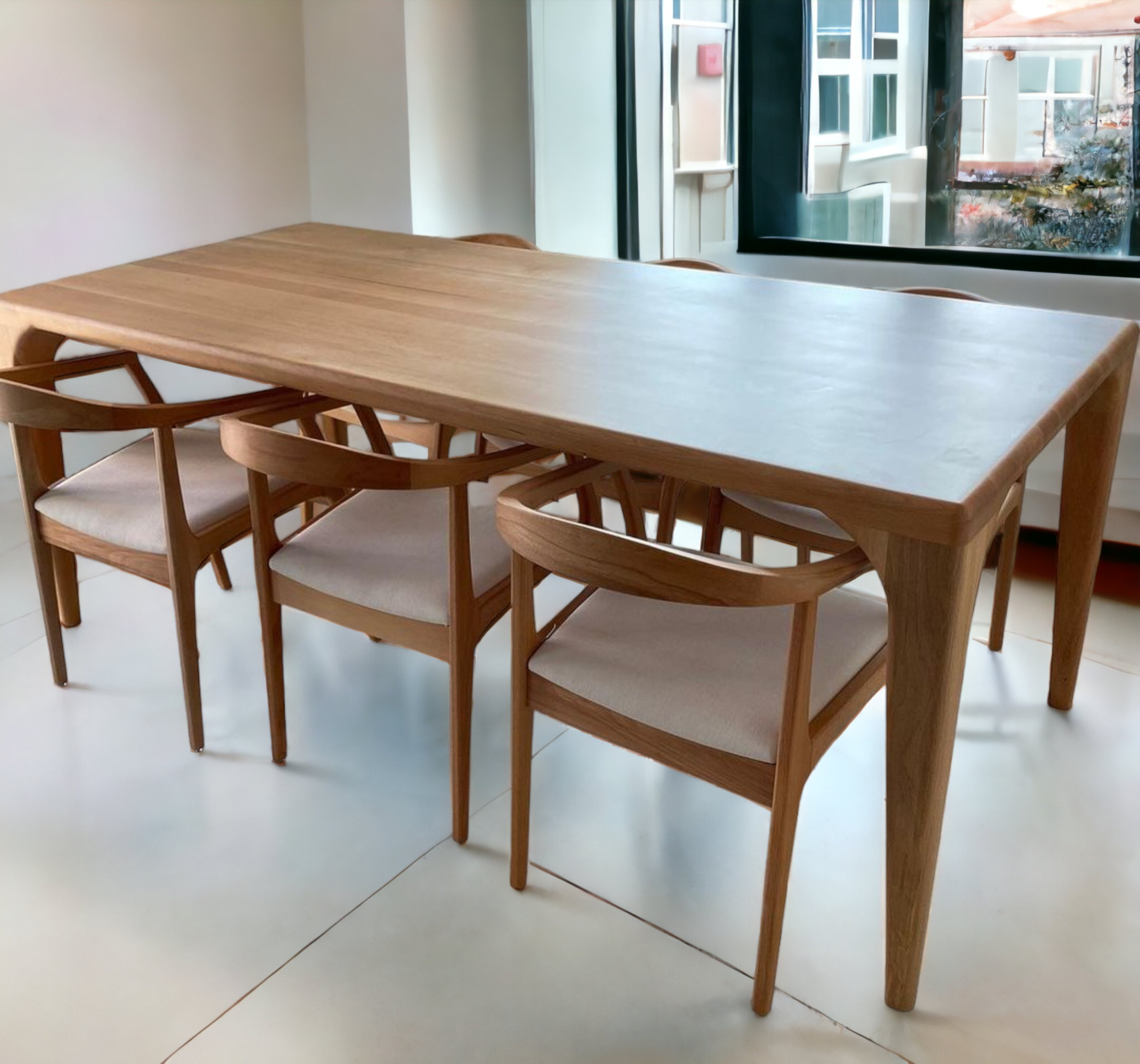Mid century modern 9 top piece dining set