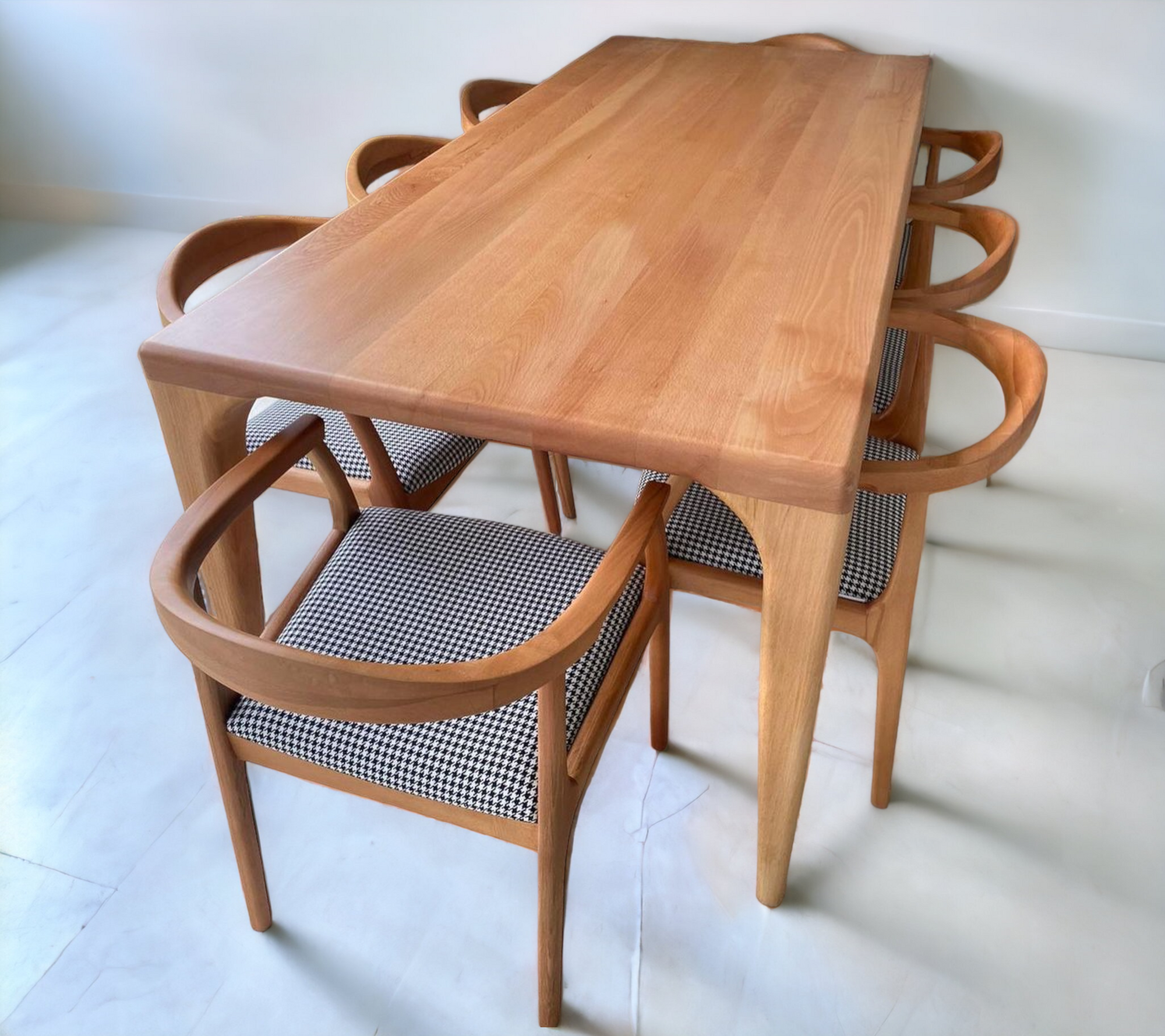 Modern Mid Century Wood Dining Table