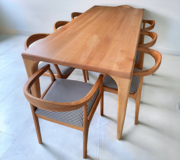 Modern Mid Century Wood Dining Table