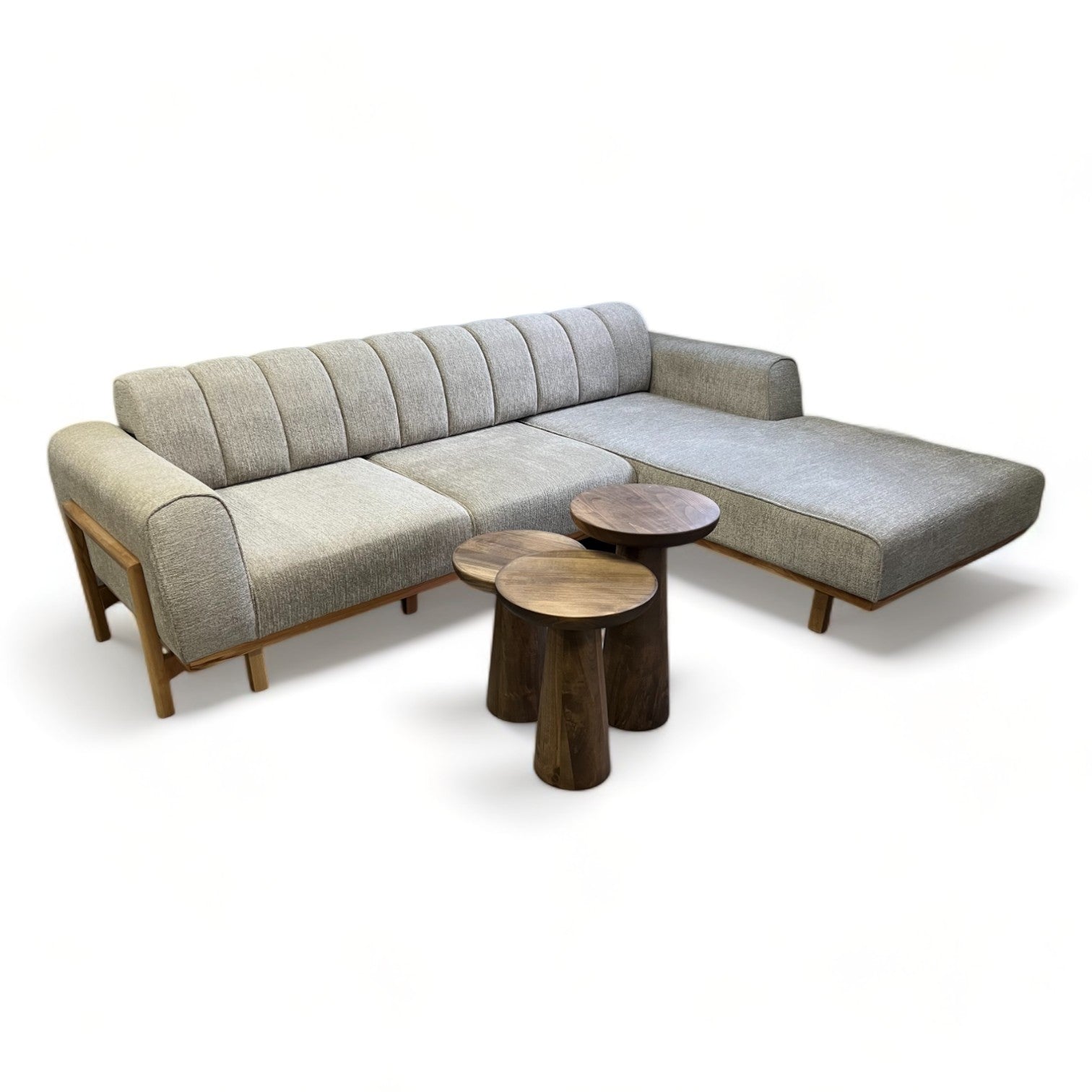 Contemporary L-Shaped Corner Sofa with Easy Flip