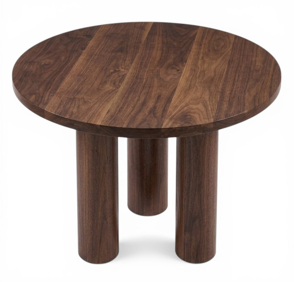 Trio Pillar Solid Walnut Table
