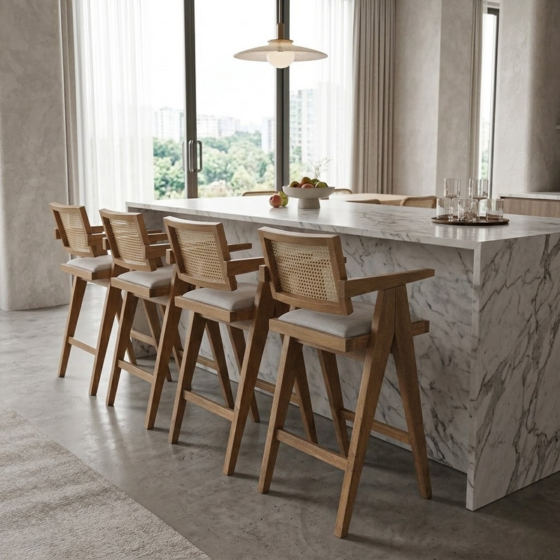 Pierre Rattan Bar Stool