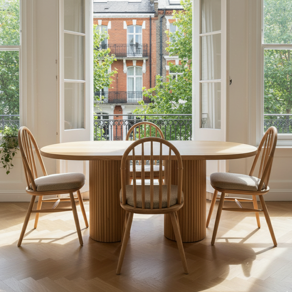 Japandi Style Natural Oval Wood Table