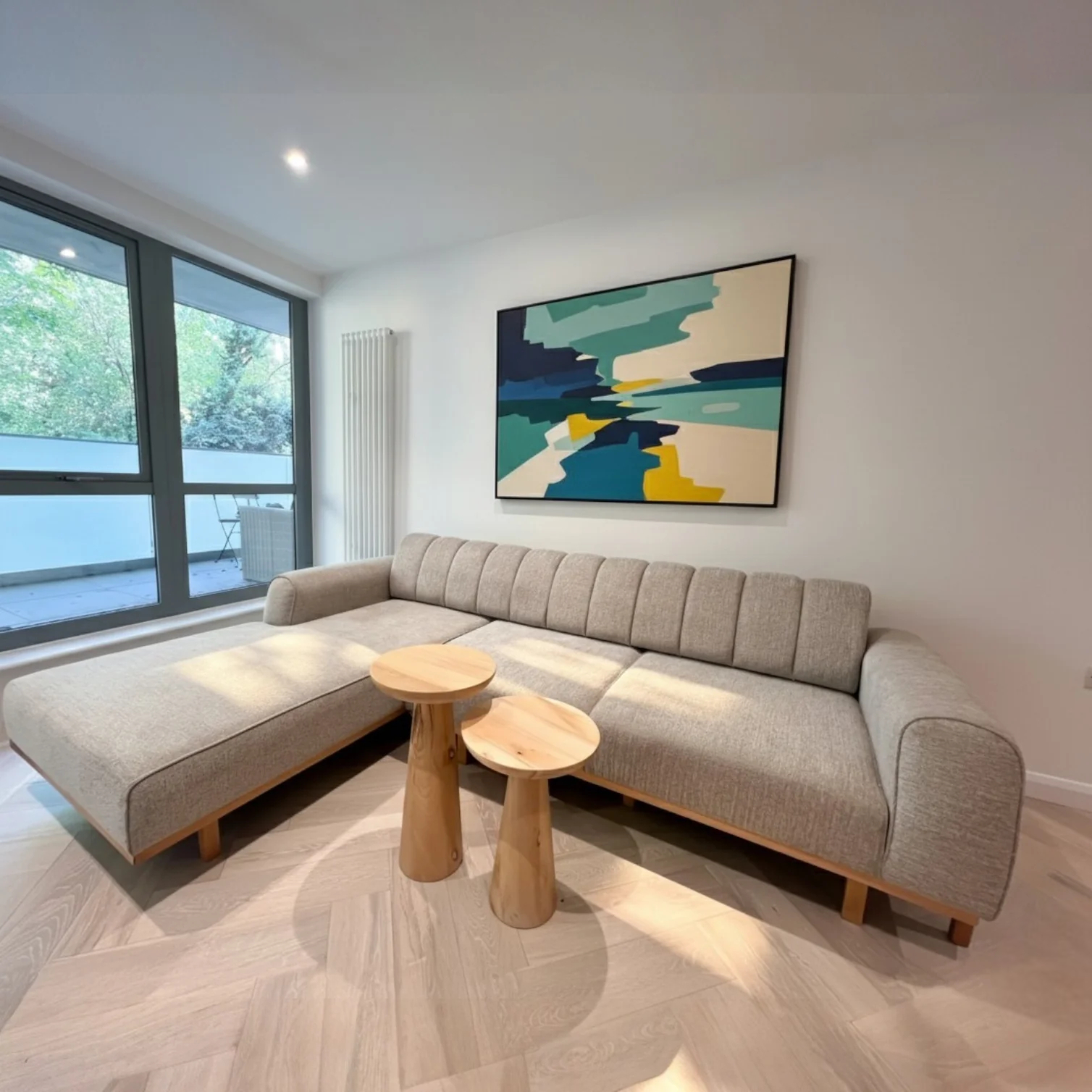 Contemporary L-Shaped Corner Sofa with Easy Flip