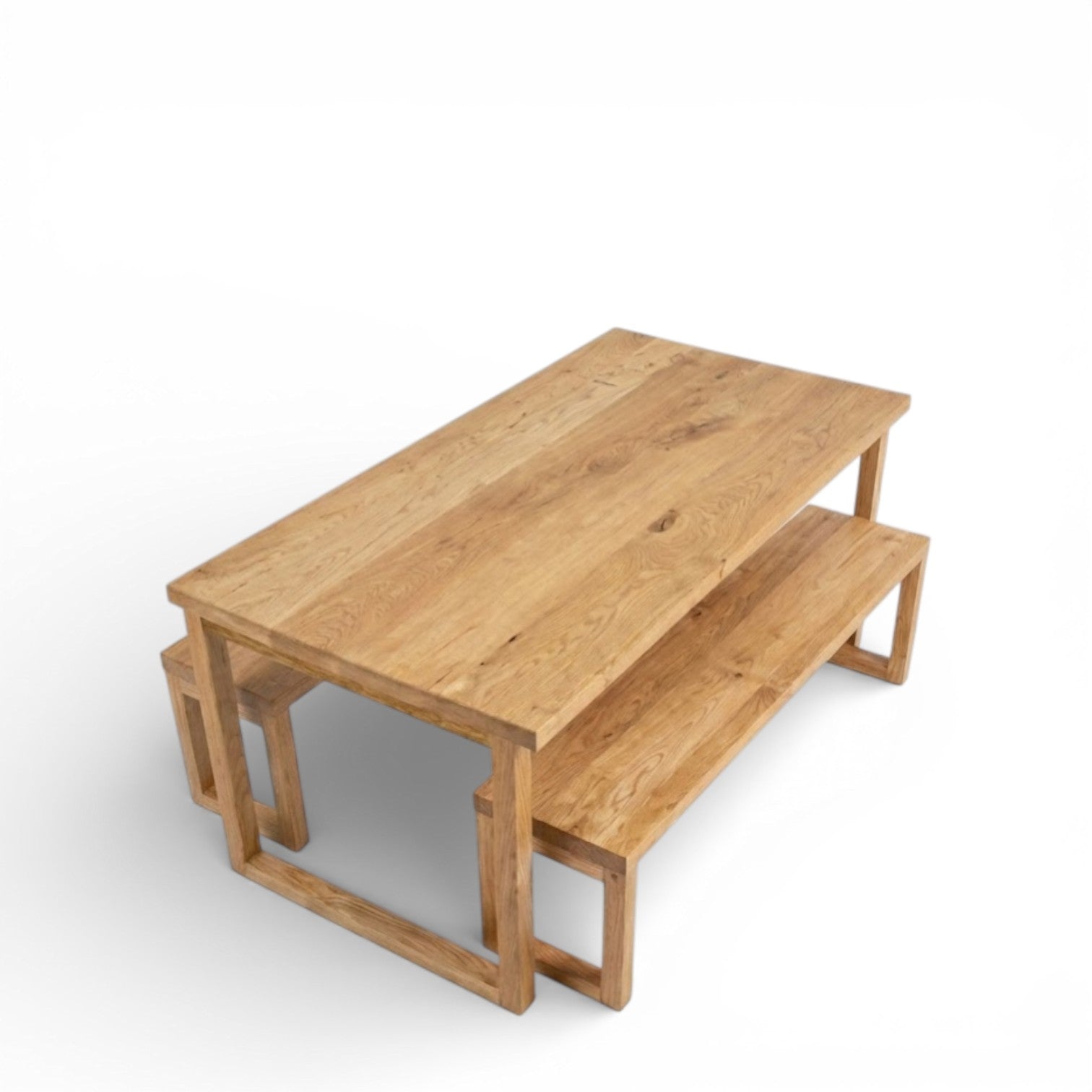 Scandinavian Style Solid Chestnut Dining Table
