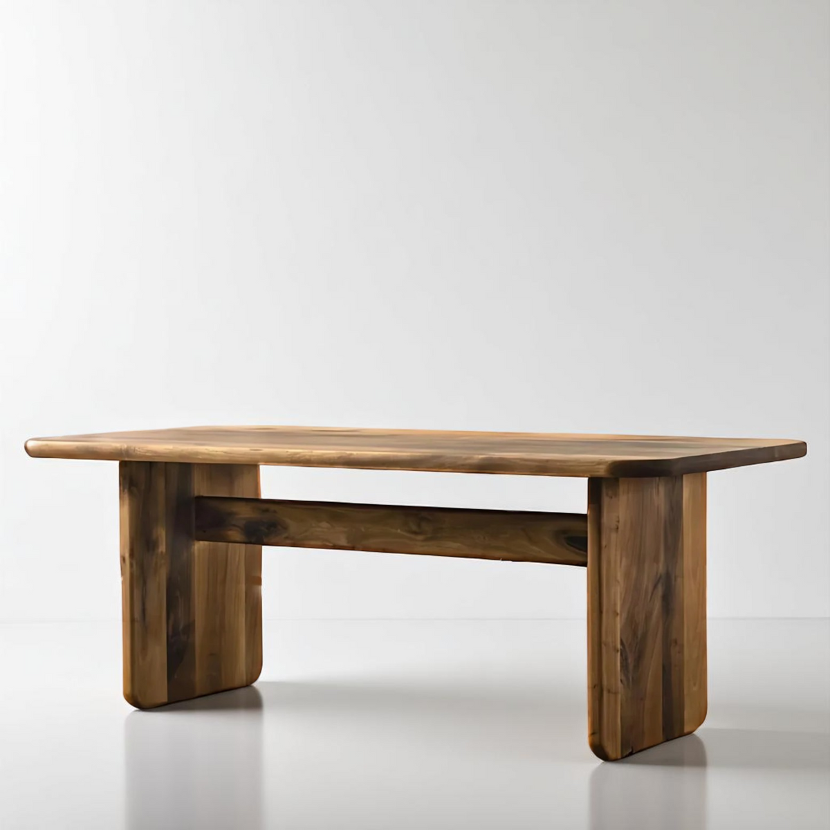 Country Style Solid Walnut Dining Table – 4–10 Seater