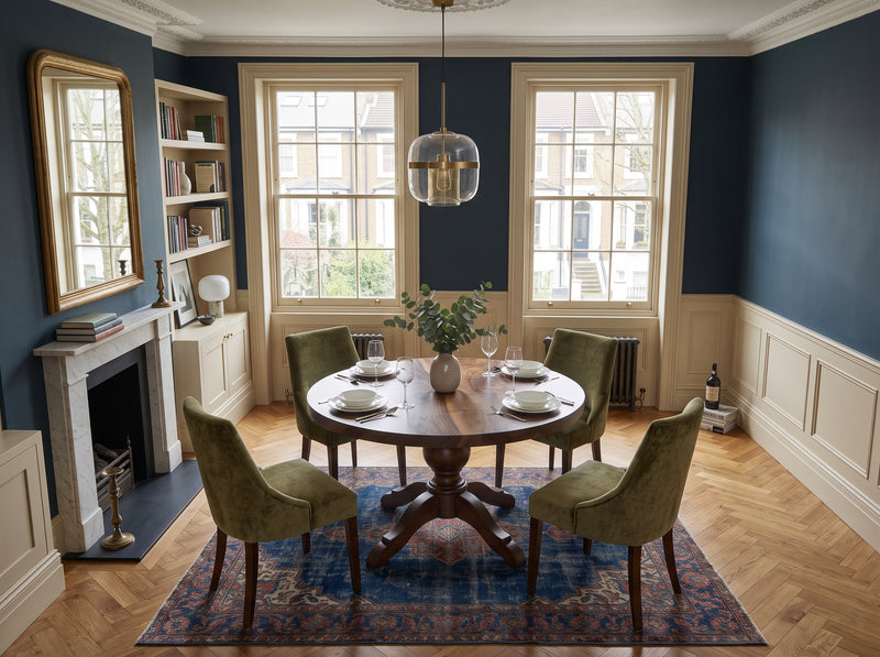 Lord Round Walnut Dining Table