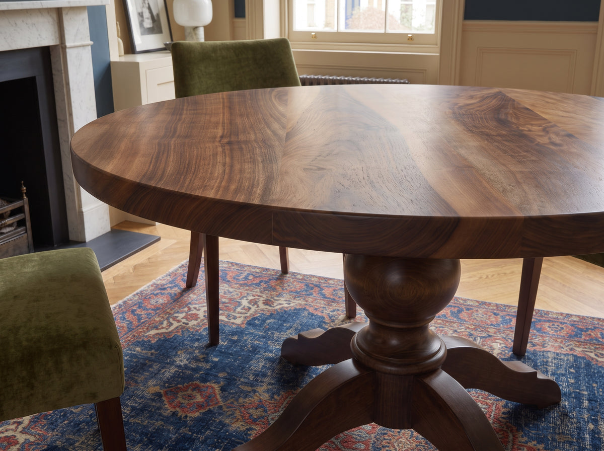 Lord Round Walnut Dining Table