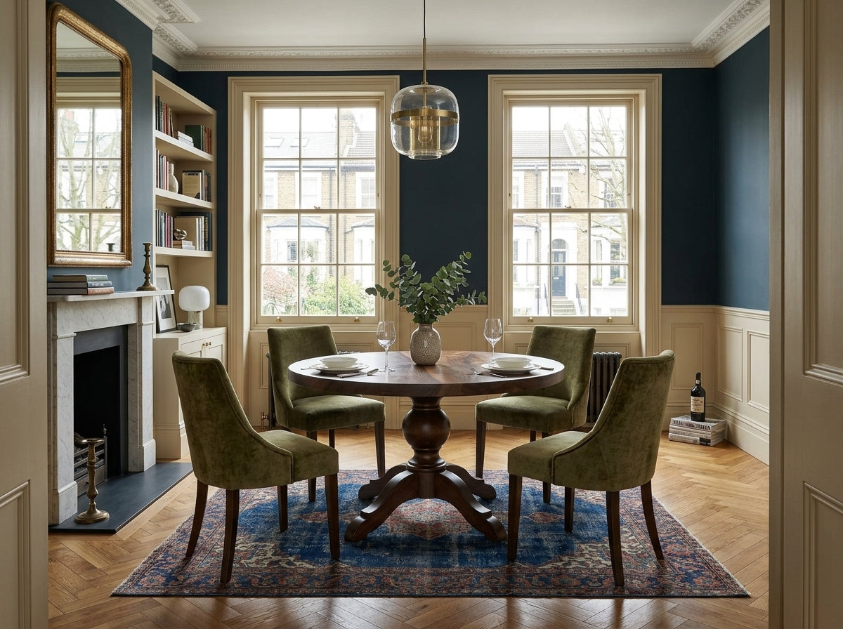 Lord Round Walnut Dining Table