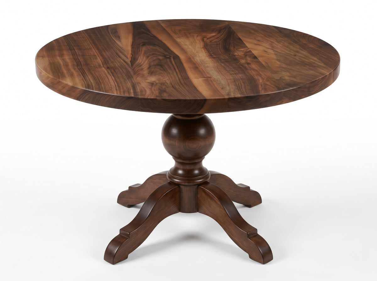 Lord Round Walnut Dining Table