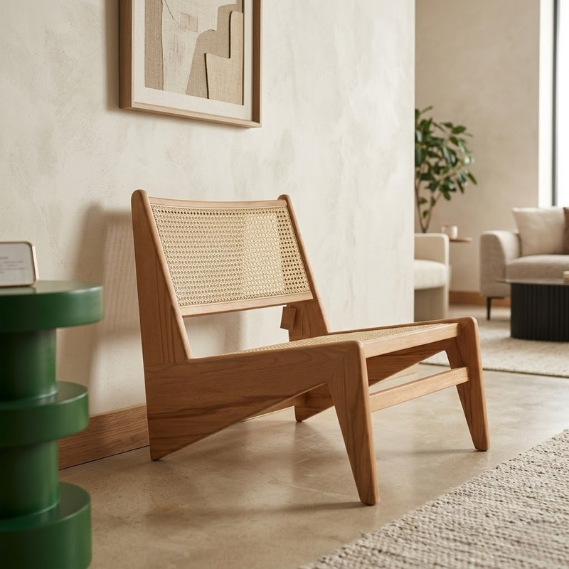 Natural Rattan Cane Pierre Low Chair