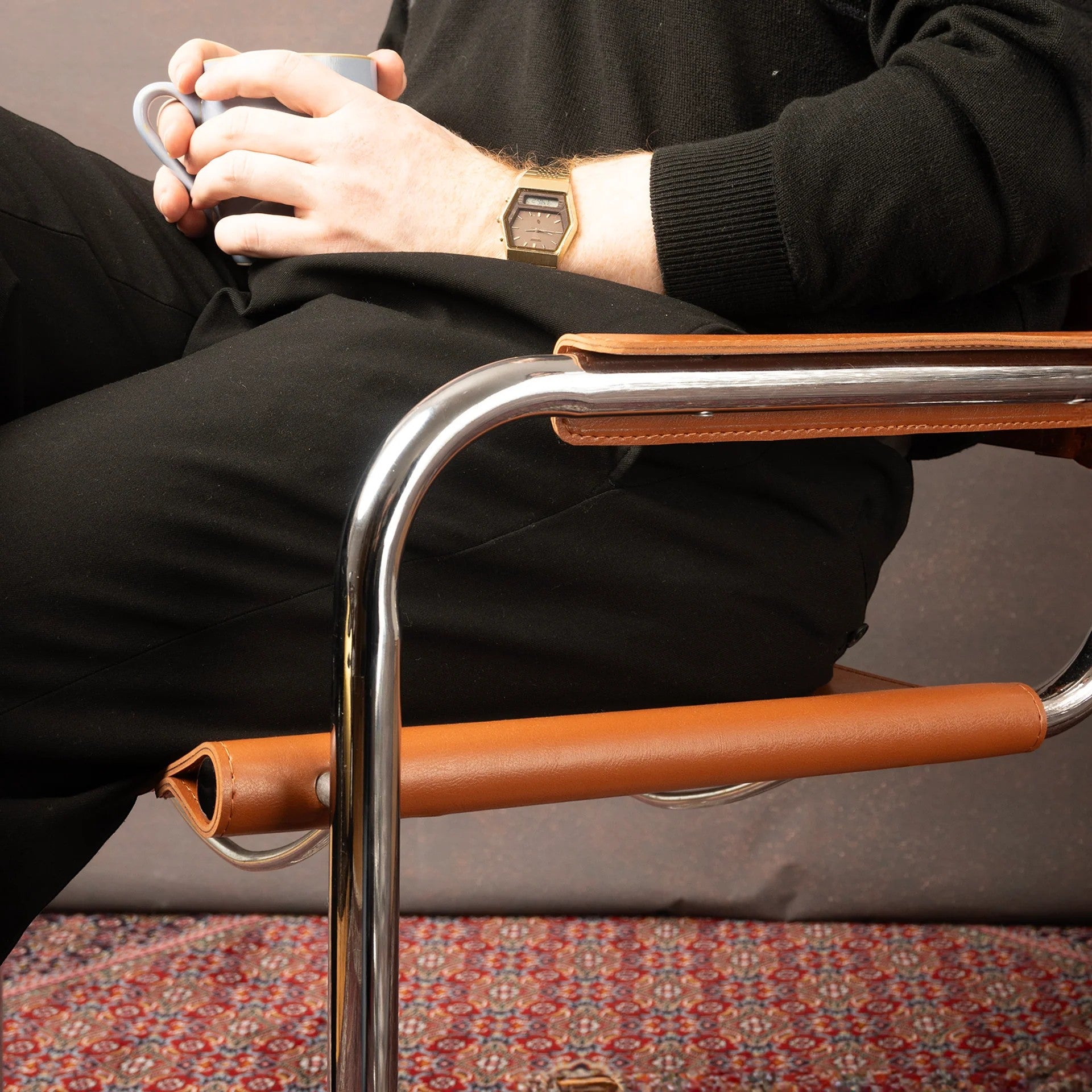 Axion Chair with Cognac Leather