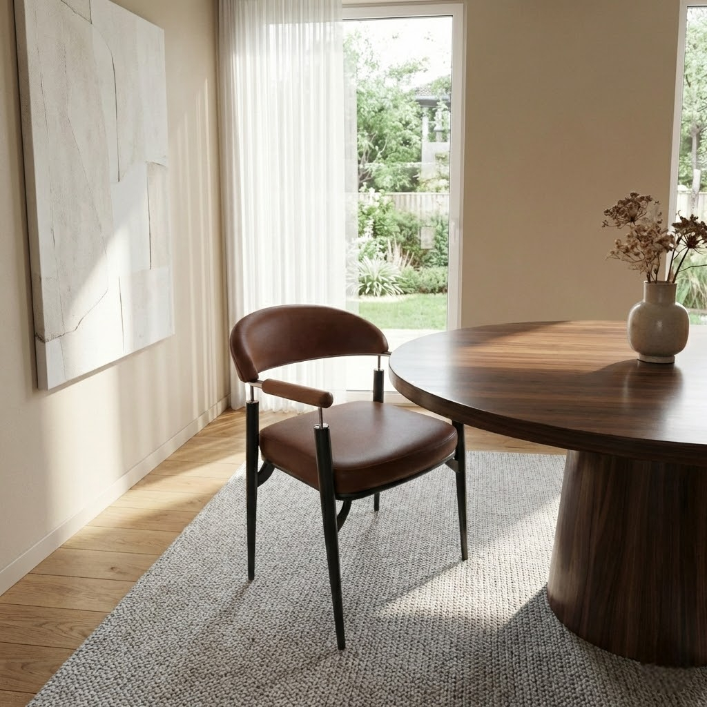 Etta Mid-century Leather Chair