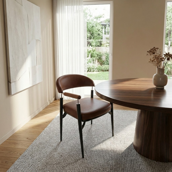 Etta Mid-century Leather Chair