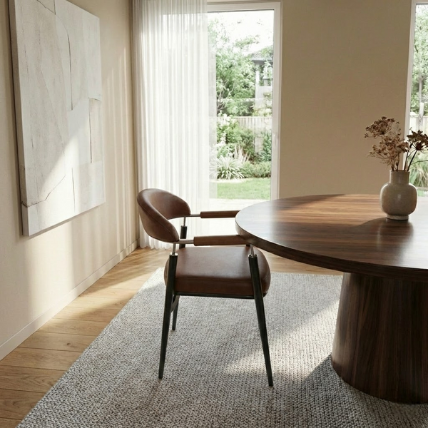 Etta Mid-century Leather Chair