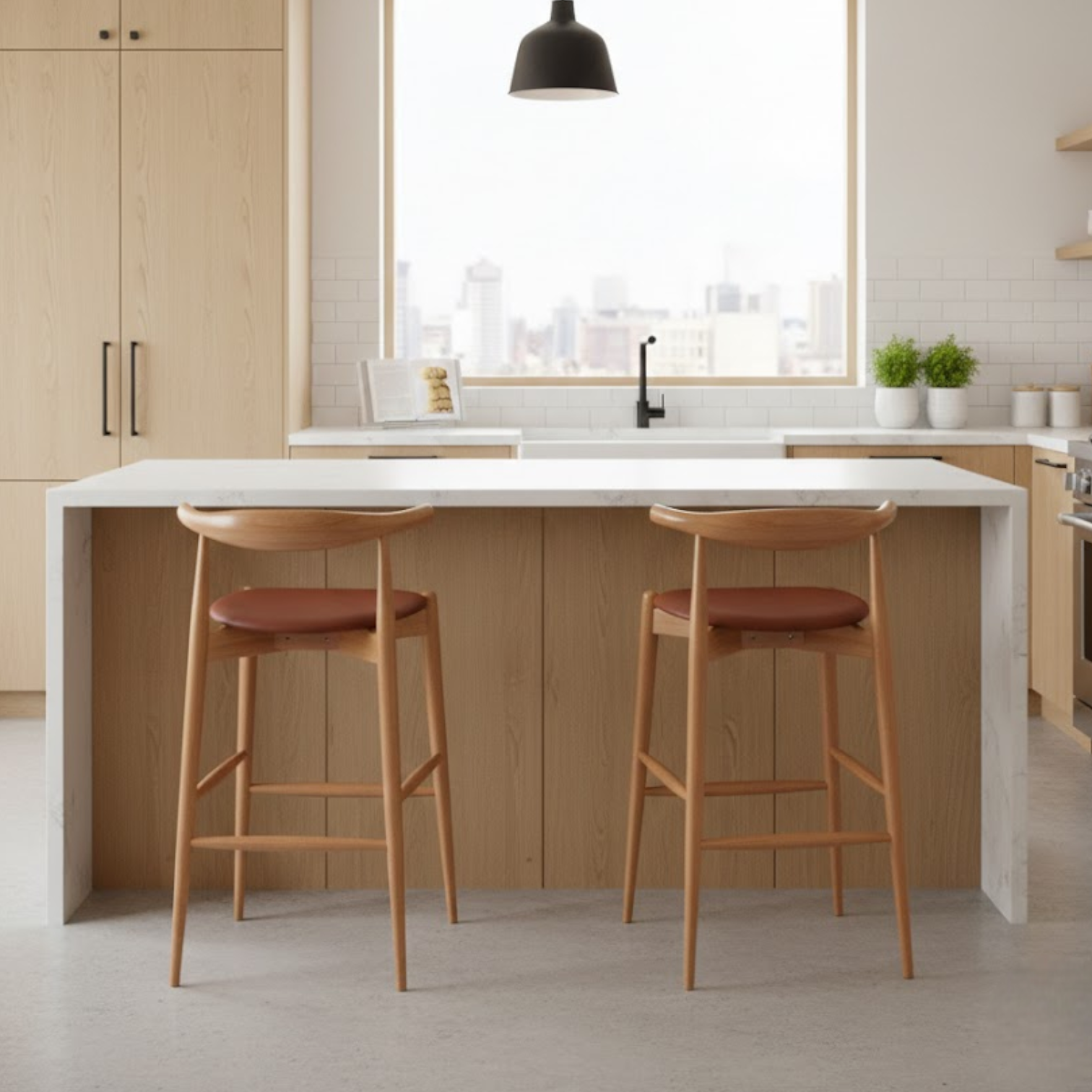 Mid-century Wooden Bar Stool